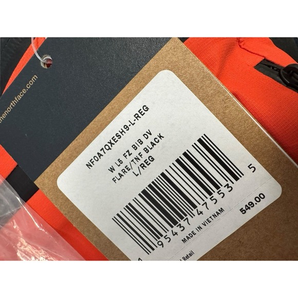 The North Face L5 DryVent Full Zip Waterproof Shell Ski Bib Pant Womens Size L - Picture 7 of 7